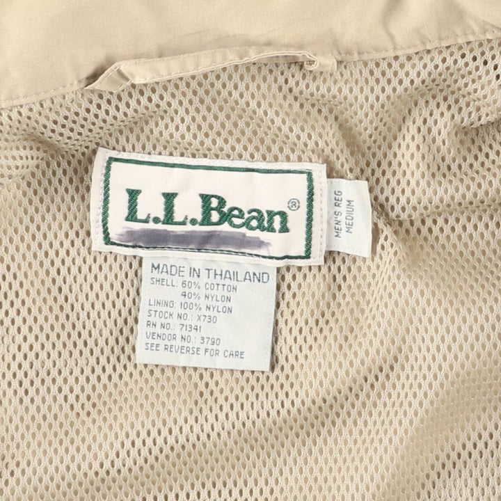 ~90'S LLBean Mountain Jacket Shell Jacket Men's Size M (Equivalent) with Stowable Hood cotton Beige type Vintage Second Hand