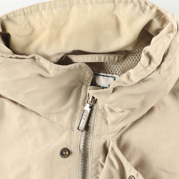 ~90'S LLBean Mountain Jacket Shell Jacket Men's Size M (Equivalent) with Stowable Hood cotton Beige type Vintage Second Hand