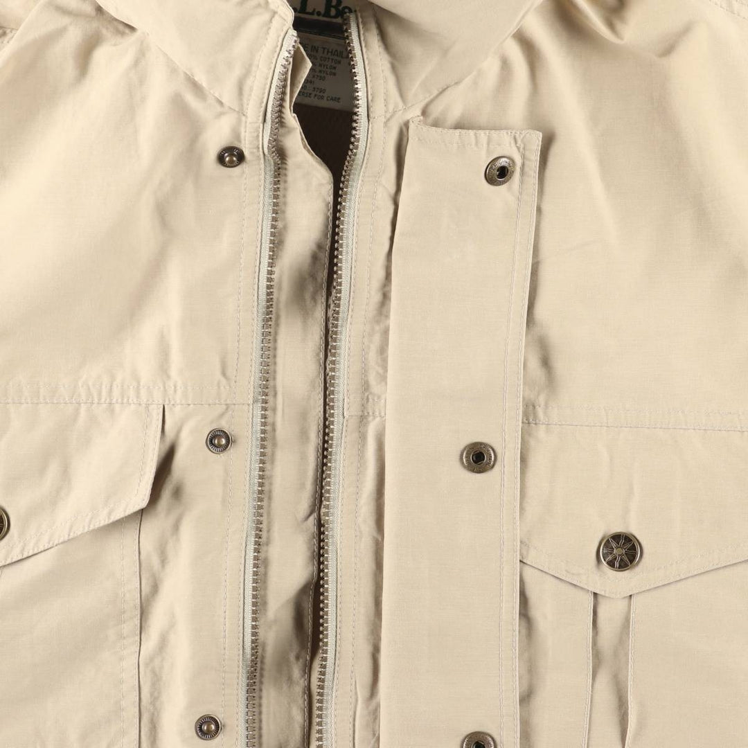 ~90'S LLBean Mountain Jacket Shell Jacket Men's Size M (Equivalent) with Stowable Hood cotton Beige type Vintage Second Hand