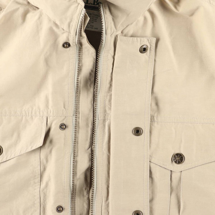 ~90'S LLBean Mountain Jacket Shell Jacket Men's Size M (Equivalent) with Stowable Hood cotton Beige type Vintage Second Hand