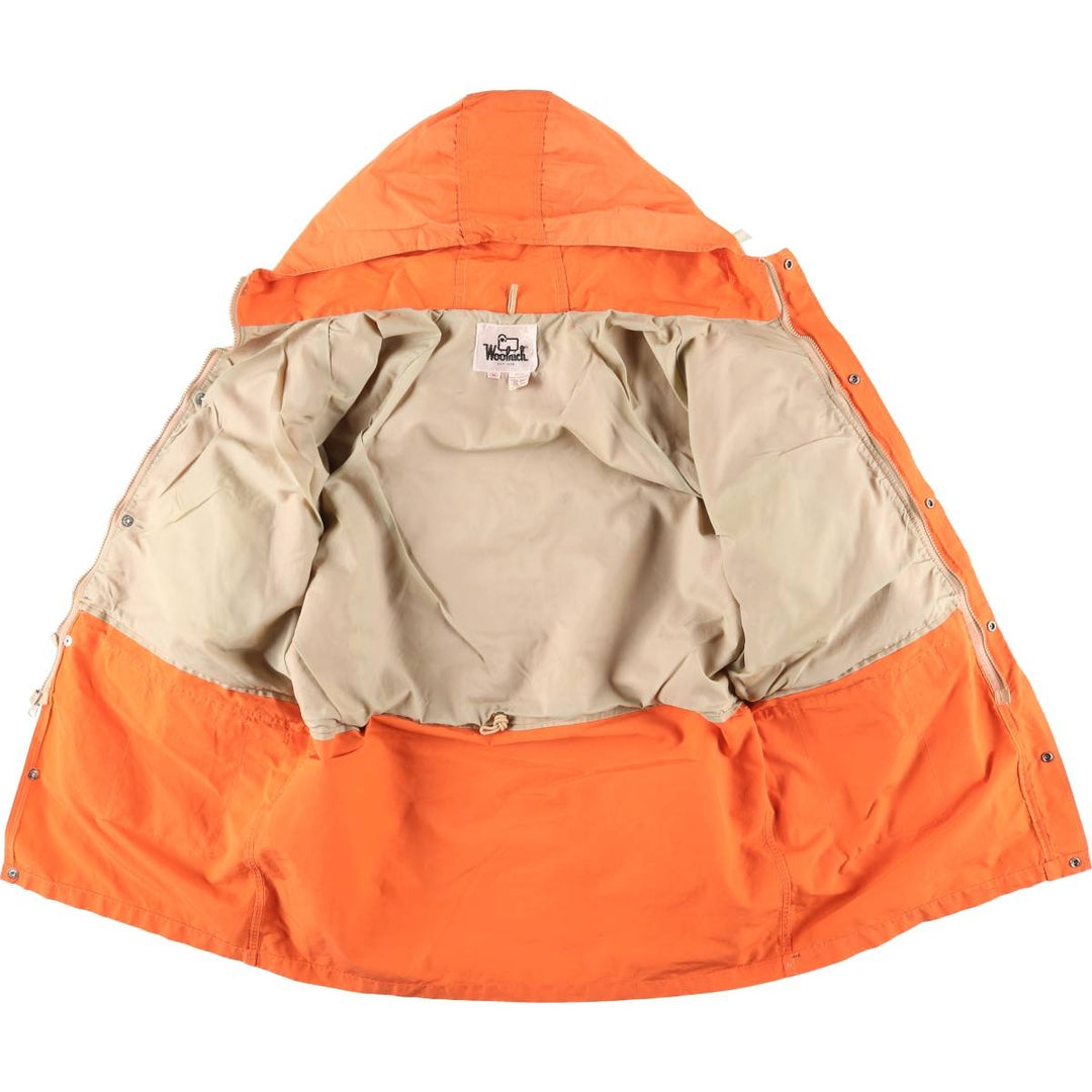 Vintage 1970'S WOOLRICH Mountain Parka Shell Jacket, Men's Size M cotton orange type Vintage Second Hand