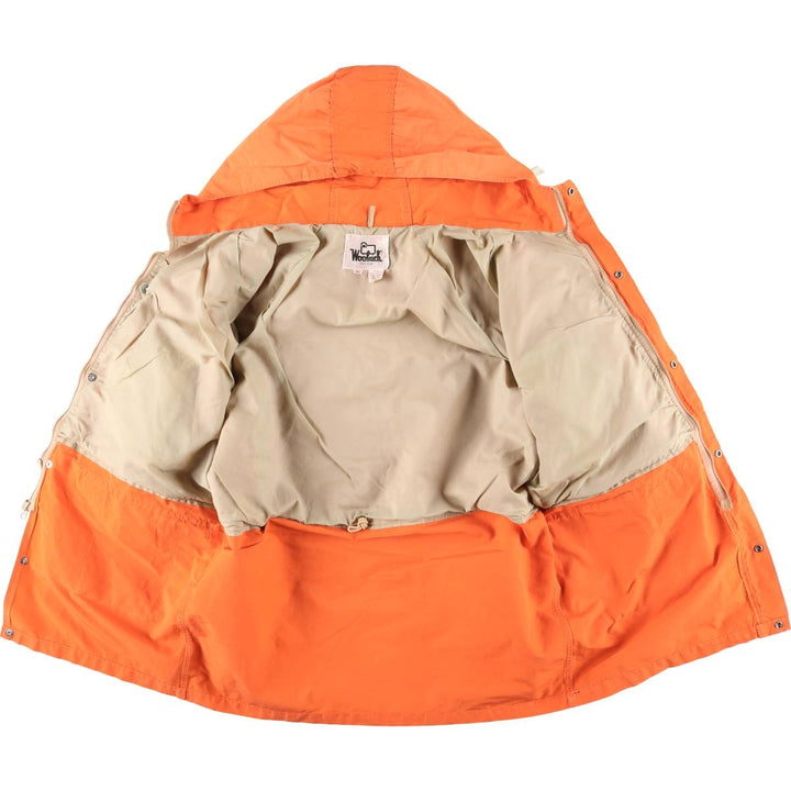 Vintage 1970'S WOOLRICH Mountain Parka Shell Jacket, Men's Size M cotton orange type Vintage Second Hand