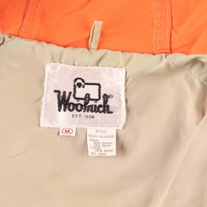 Vintage 1970'S WOOLRICH Mountain Parka Shell Jacket, Men's Size M cotton orange type Vintage Second Hand
