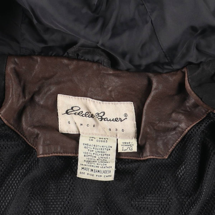 Eddie Bauer Mountain Parka Shell Jacket, Men's Size L Nylon black type Vintage Second Hand