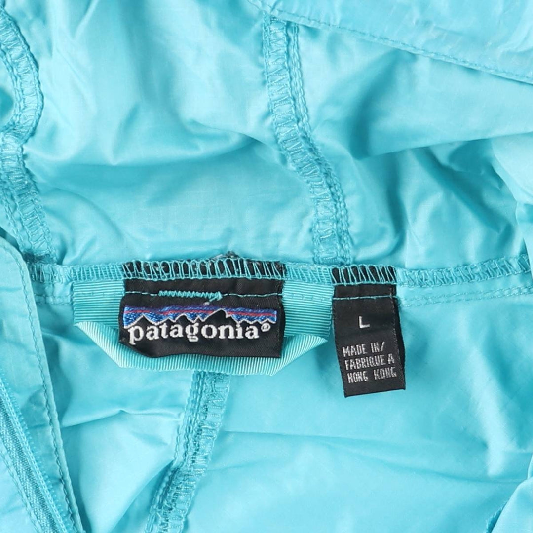 1990'S Patagonia Feathershell Pullover 83201F1 Nylon Parka, Men's Size L (approx.), Made in 2001, Vintage Nylon green type Vintage Second Hand