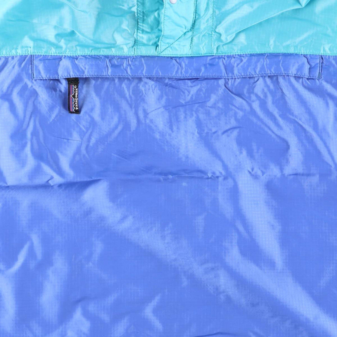 1990'S Patagonia Feathershell Pullover 83201F1 Nylon Parka, Men's Size L (approx.), Made in 2001, Vintage Nylon green type Vintage Second Hand