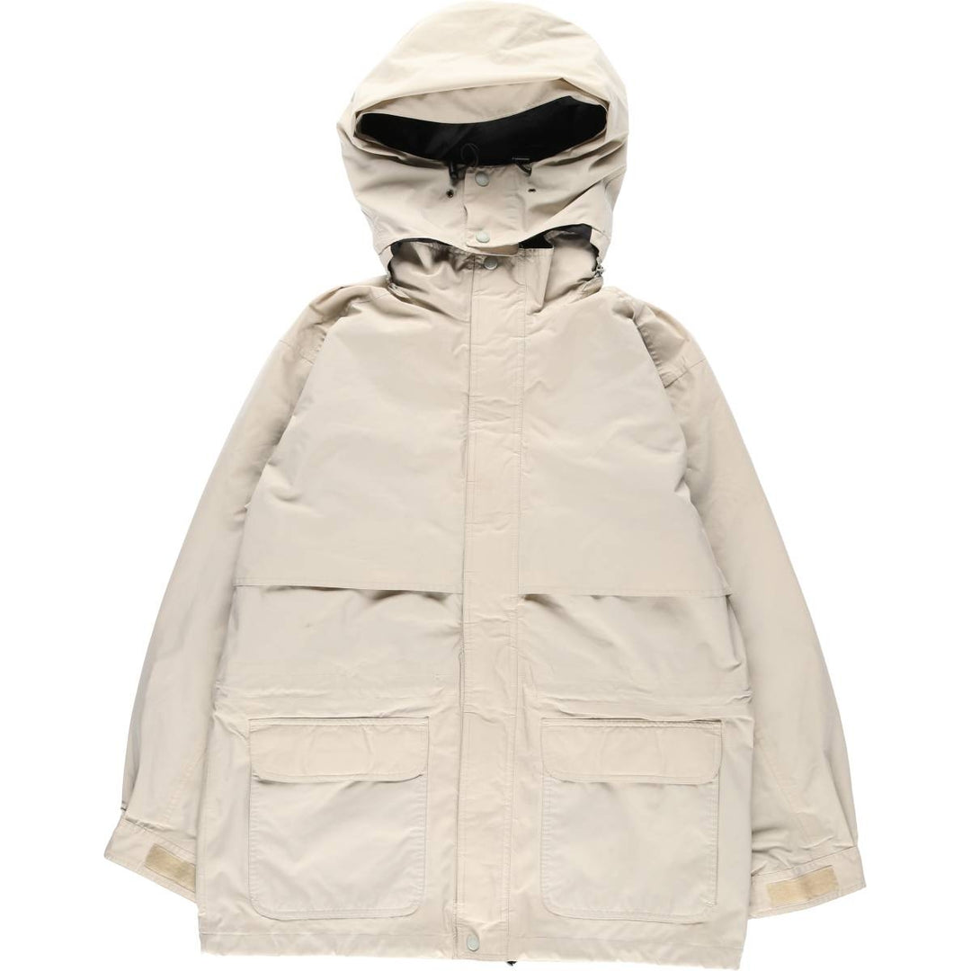Eddie Bauer Mountain Parka Shell Jacket, Men's Size M (approx.) polyester Beige type Vintage Second Hand