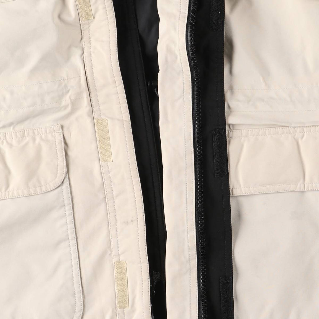 Eddie Bauer Mountain Parka Shell Jacket, Men's Size M (approx.) polyester Beige type Vintage Second Hand