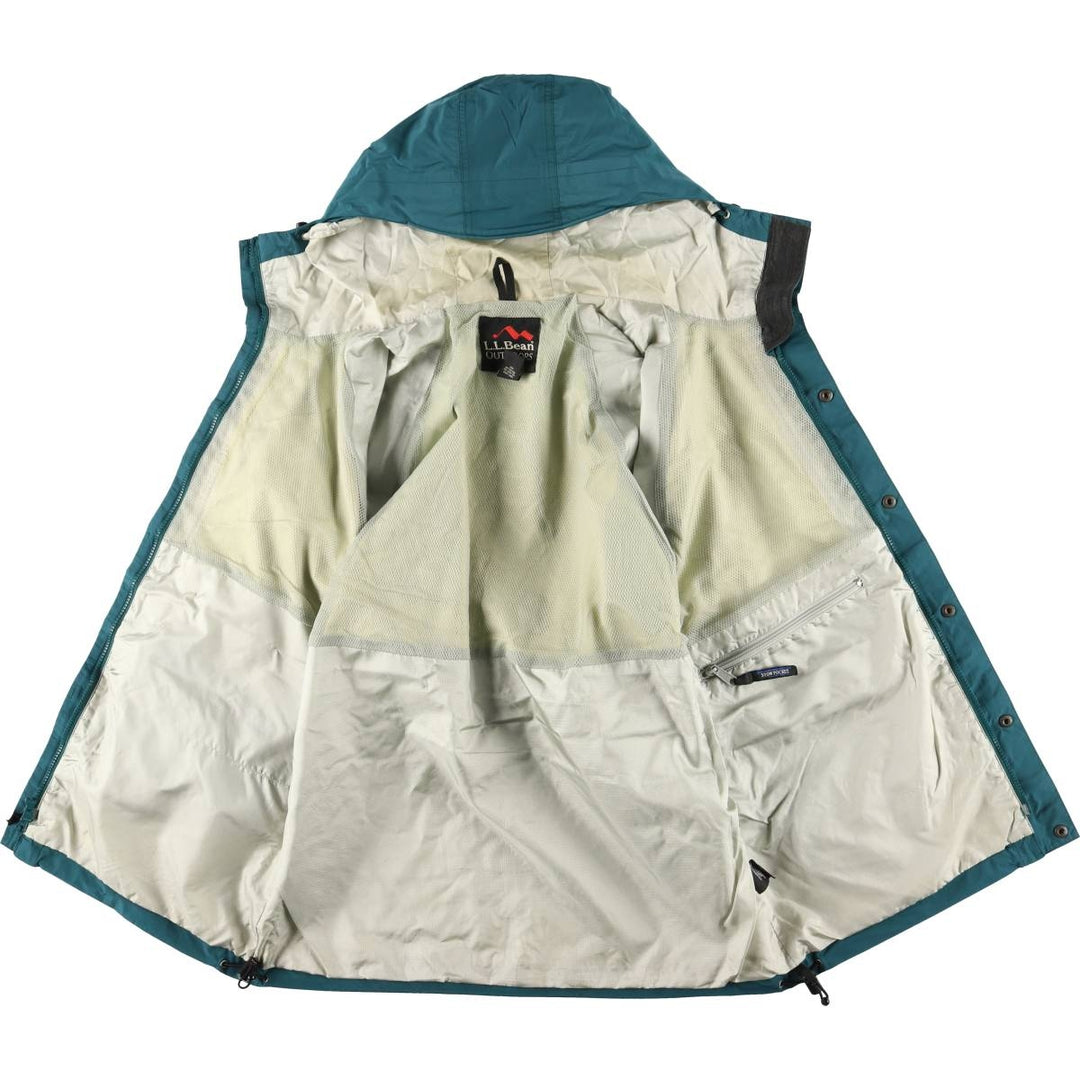 LLBean OUTDOORS GORE-TEX Mountain Parka Shell Jacket (Men's Size M) Nylon green type Vintage Second Hand