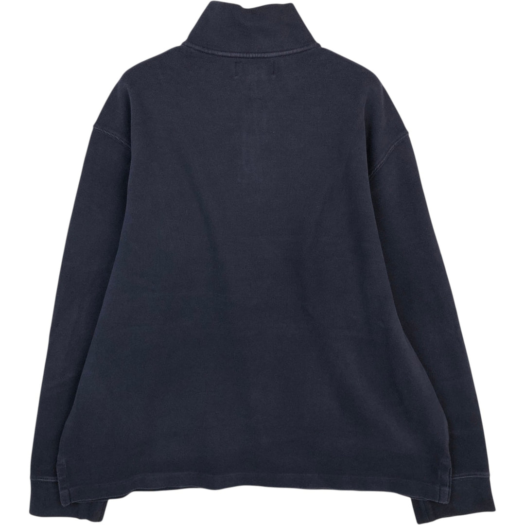 Ralph Lauren POLO by Ralph Lauren Half-Zip Sweatshirt, Men's XL cotton navy blue type Vintage Second Hand