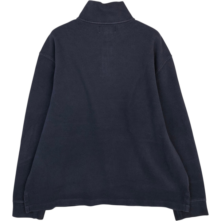 Ralph Lauren POLO by Ralph Lauren Half-Zip Sweatshirt, Men's XL cotton navy blue type Vintage Second Hand