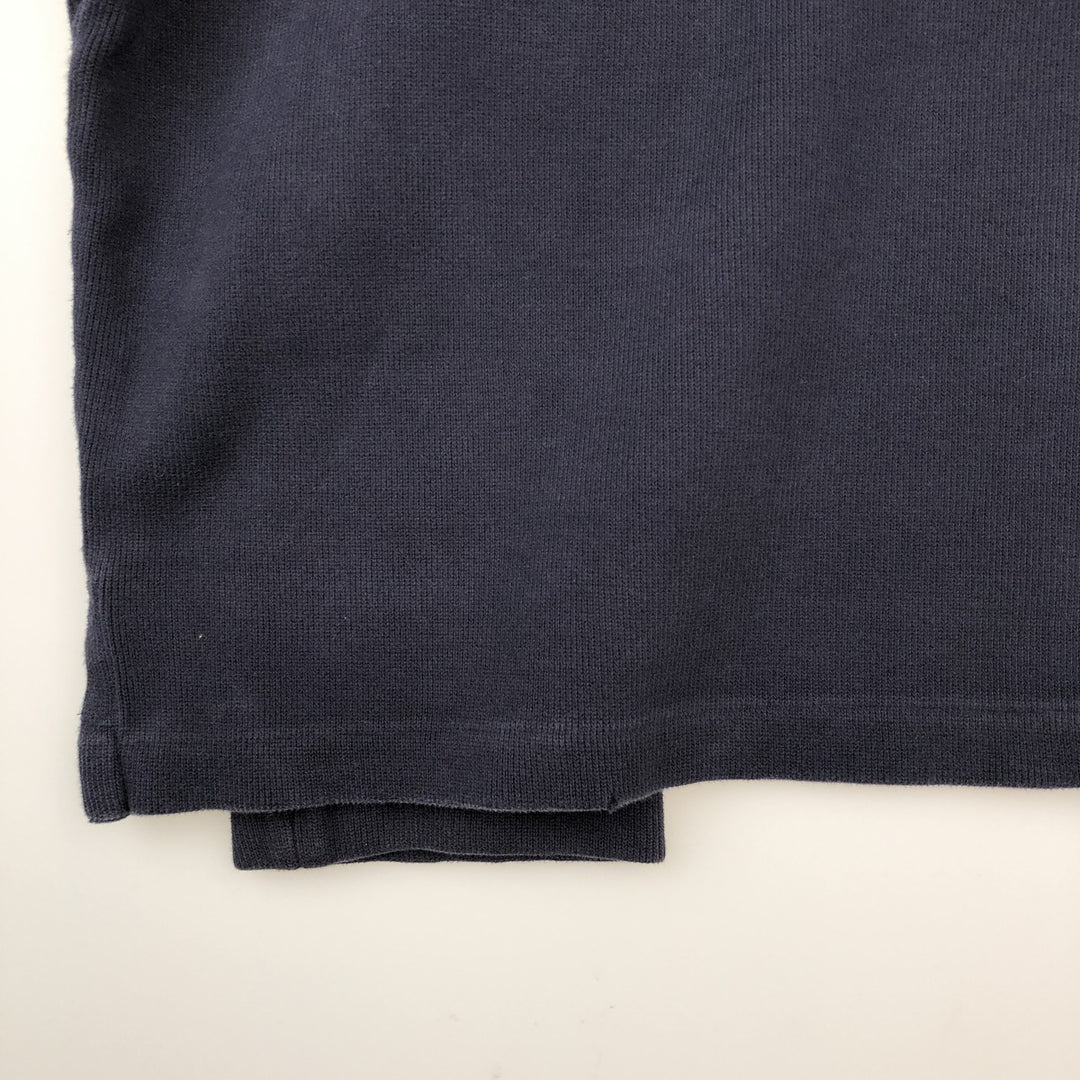 Ralph Lauren POLO by Ralph Lauren Half-Zip Sweatshirt, Men's XL cotton navy blue type Vintage Second Hand