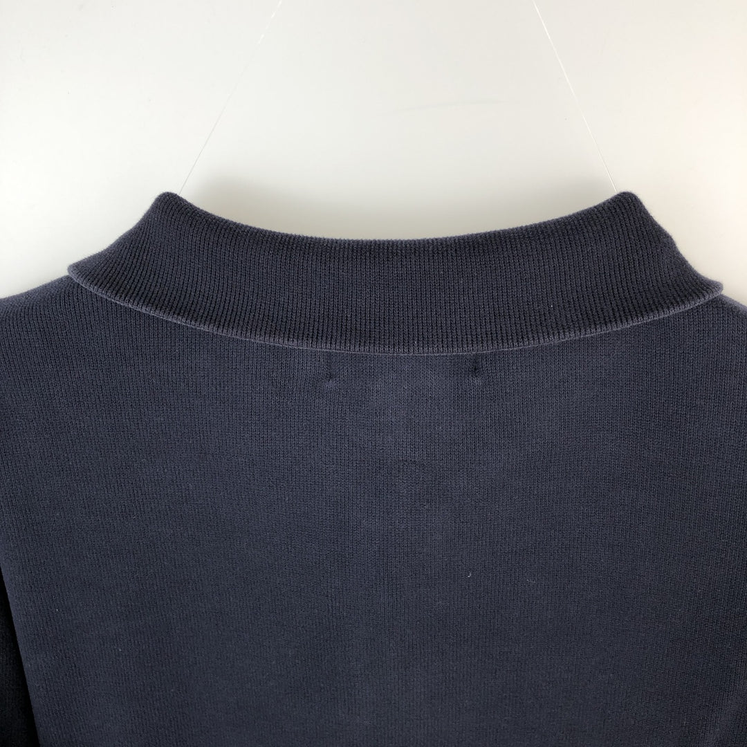 Ralph Lauren POLO by Ralph Lauren Half-Zip Sweatshirt, Men's XL cotton navy blue type Vintage Second Hand