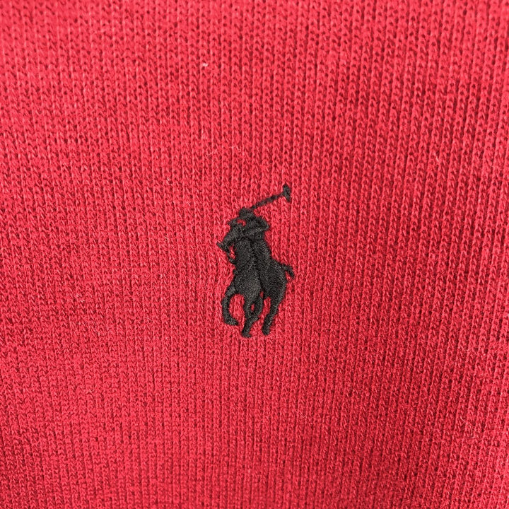 Ralph Lauren POLO RALPH LAUREN Half-Zip Sweatshirt, Men's XL cotton red type Vintage Second Hand
