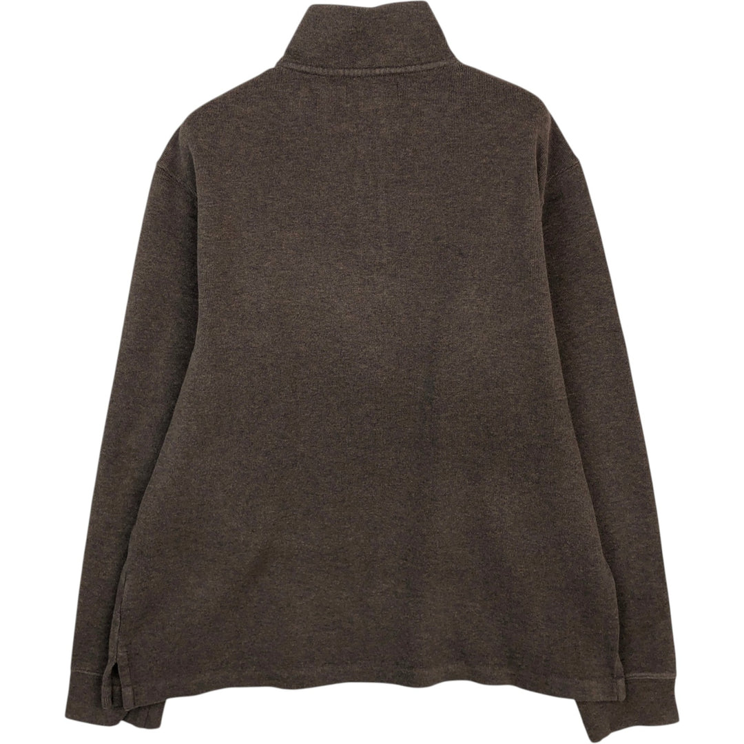 Ralph Lauren POLO by Ralph Lauren Half-Zip Sweatshirt, Men's Size L cotton brown type Vintage Second Hand