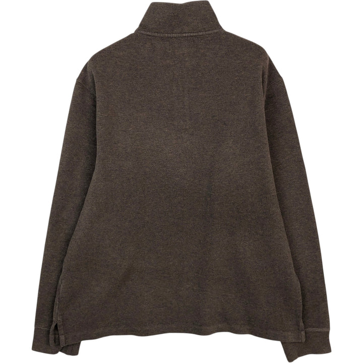 Ralph Lauren POLO by Ralph Lauren Half-Zip Sweatshirt, Men's Size L cotton brown type Vintage Second Hand
