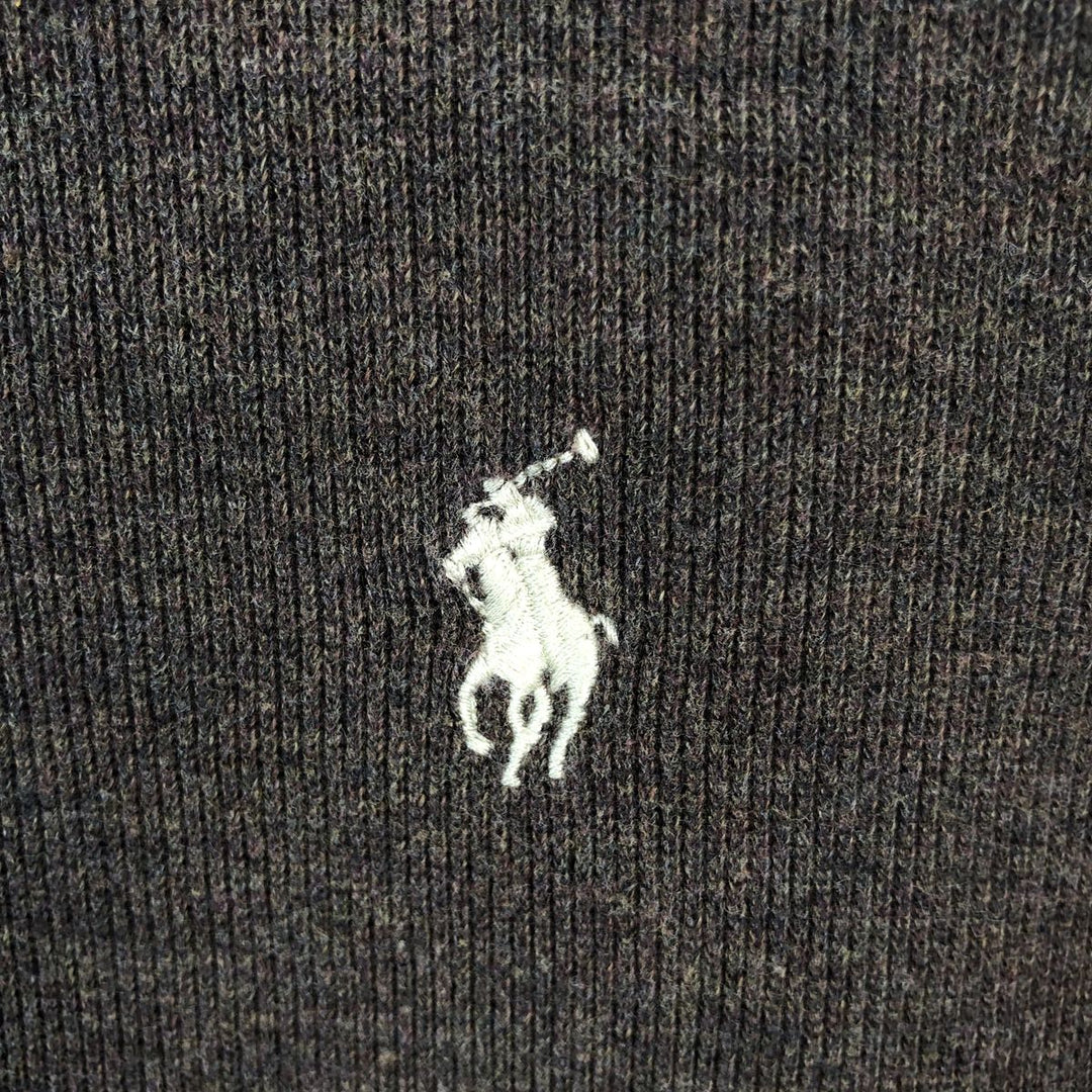 Ralph Lauren POLO by Ralph Lauren Half-Zip Sweatshirt, Men's Size L cotton brown type Vintage Second Hand
