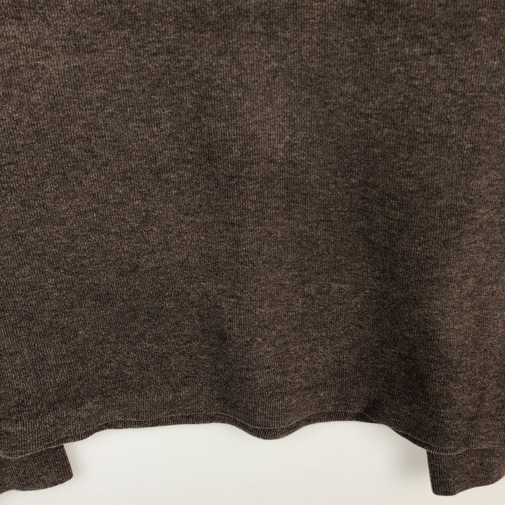 Ralph Lauren POLO by Ralph Lauren Half-Zip Sweatshirt, Men's Size L cotton brown type Vintage Second Hand