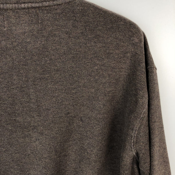 Ralph Lauren POLO by Ralph Lauren Half-Zip Sweatshirt, Men's Size L cotton brown type Vintage Second Hand
