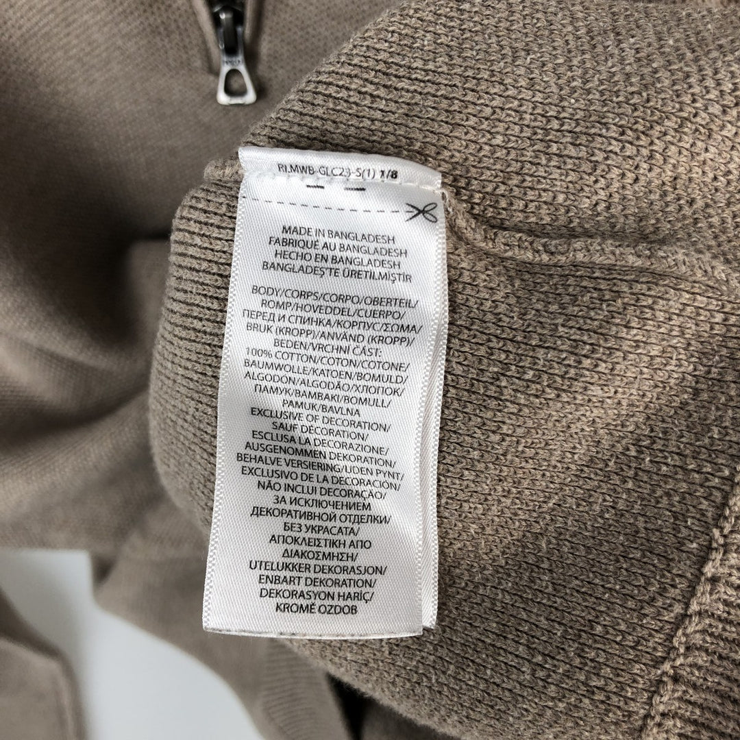 Ralph Lauren Half-Zip Sweatshirt, Men's Size L cotton Beige type Vintage Second Hand