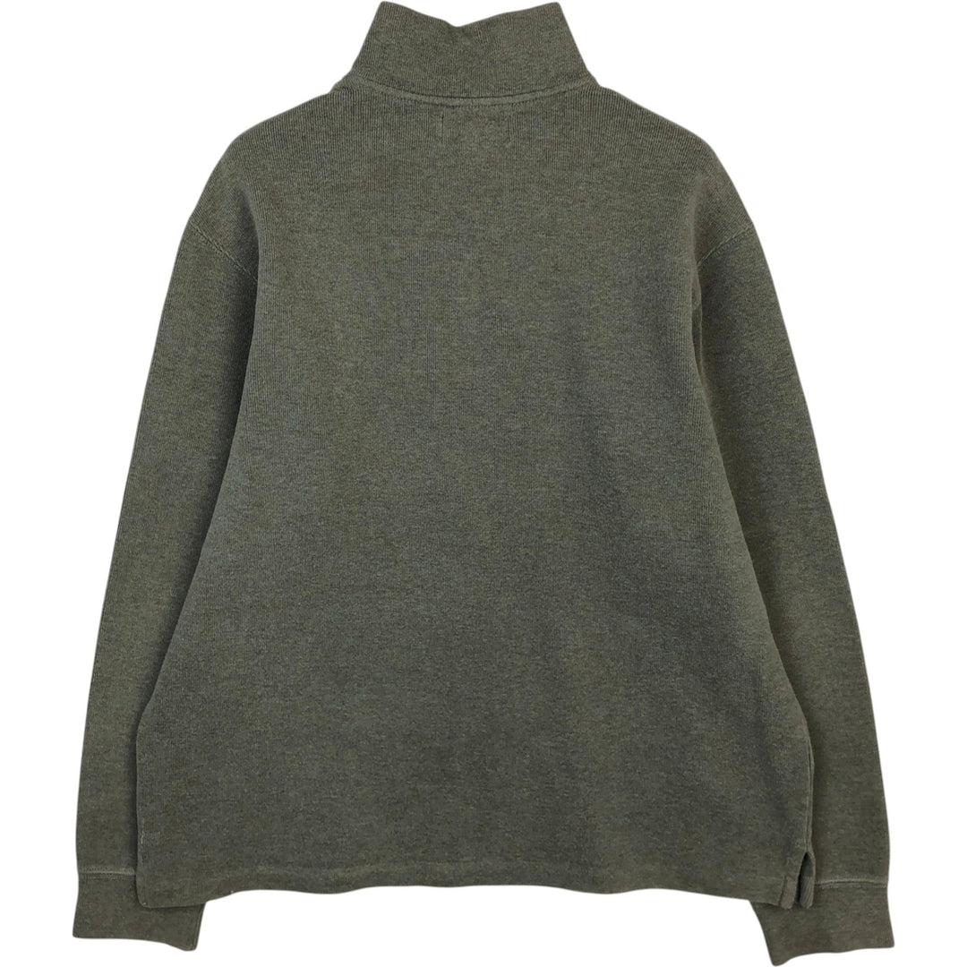 Ralph Lauren POLO by Ralph Lauren Half-Zip Sweatshirt, Men's Size L cotton green type Vintage Second Hand