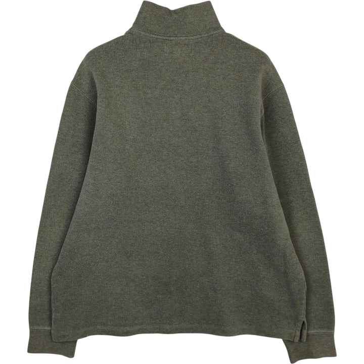 Ralph Lauren POLO by Ralph Lauren Half-Zip Sweatshirt, Men's Size L cotton green type Vintage Second Hand