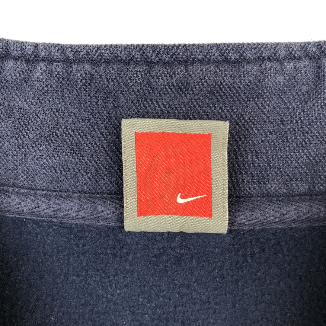 Nike Team Half-Zip Sweatshirt (Men's Size XL) cotton navy blue type Vintage Second Hand