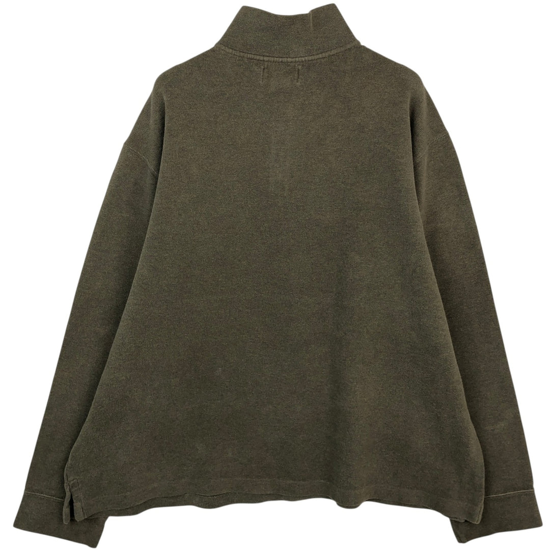 Ralph Lauren POLO by Ralph Lauren Half-Zip Sweatshirt, Men's XXL cotton green type Vintage Second Hand