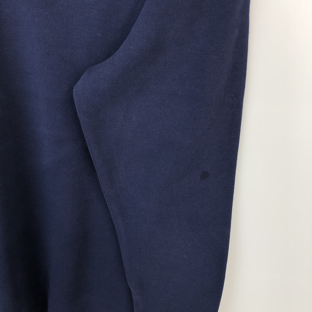 Ralph Lauren POLO RALPH LAUREN Half-Zip Sweatshirt, Men's XXL cotton navy blue type Vintage Second Hand