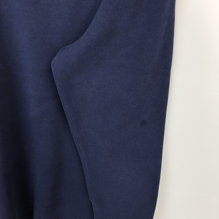 Ralph Lauren POLO RALPH LAUREN Half-Zip Sweatshirt, Men's XXL cotton navy blue type Vintage Second Hand