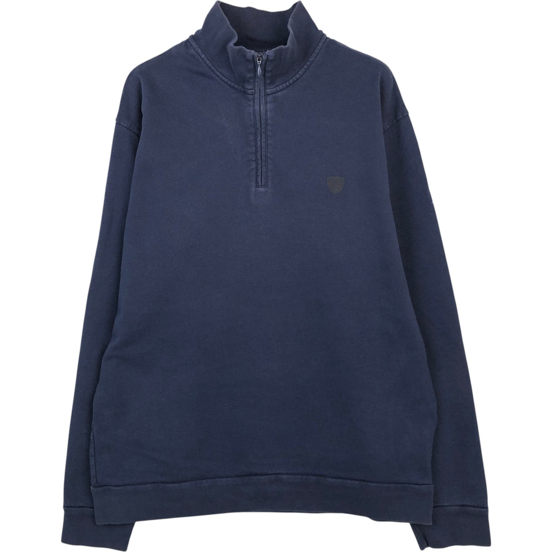 Ralph Lauren POLO GOLF Half-Zip Sweatshirt, Men's XL cotton navy blue type Vintage Second Hand