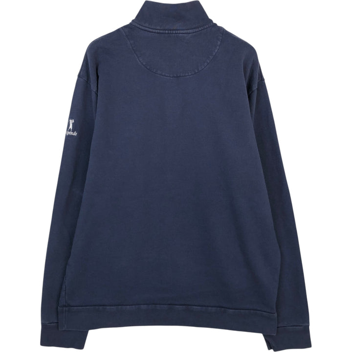 Ralph Lauren POLO GOLF Half-Zip Sweatshirt, Men's XL cotton navy blue type Vintage Second Hand