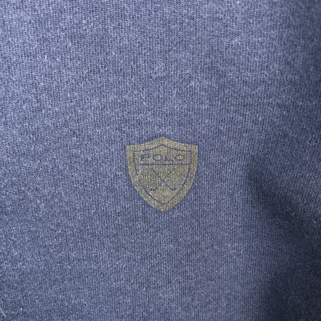 Ralph Lauren POLO GOLF Half-Zip Sweatshirt, Men's XL cotton navy blue type Vintage Second Hand