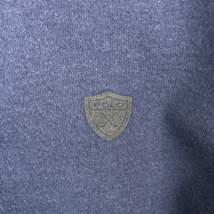 Ralph Lauren POLO GOLF Half-Zip Sweatshirt, Men's XL cotton navy blue type Vintage Second Hand