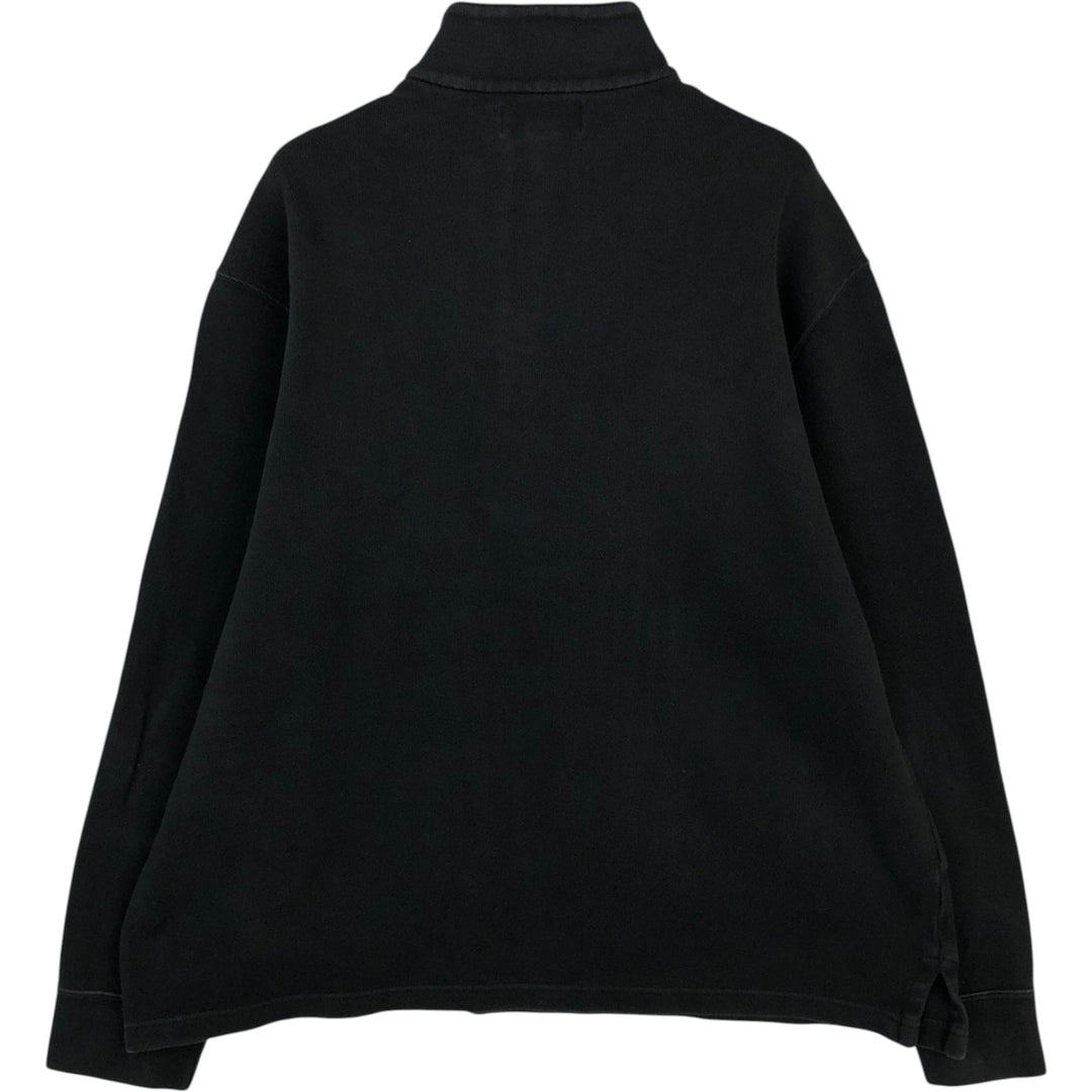 Ralph Lauren POLO by Ralph Lauren Half-Zip Sweatshirt, Men's XL cotton black type Vintage Second Hand