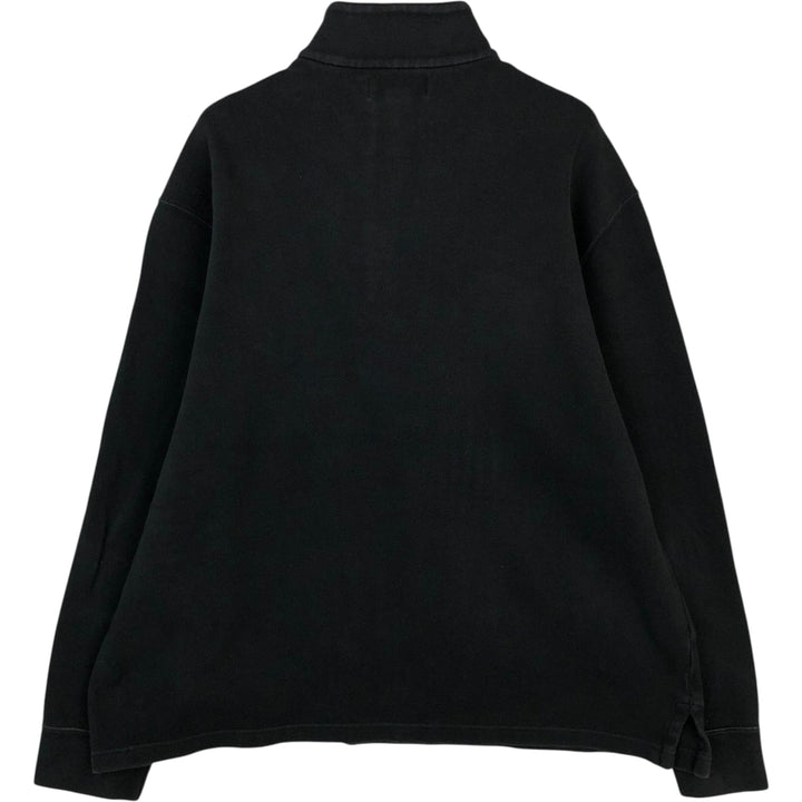 Ralph Lauren POLO by Ralph Lauren Half-Zip Sweatshirt, Men's XL cotton black type Vintage Second Hand