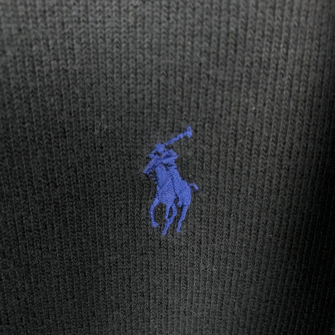 Ralph Lauren POLO by Ralph Lauren Half-Zip Sweatshirt, Men's XL cotton black type Vintage Second Hand