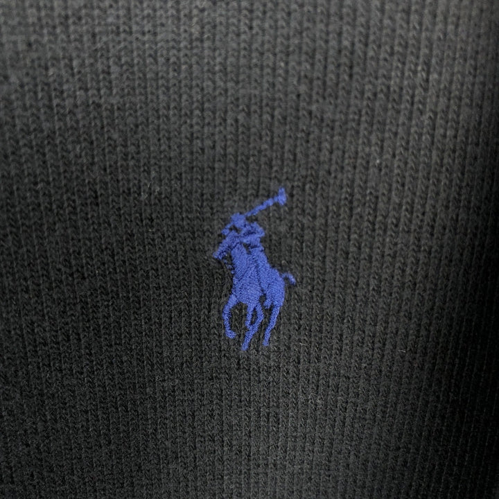 Ralph Lauren POLO by Ralph Lauren Half-Zip Sweatshirt, Men's XL cotton black type Vintage Second Hand