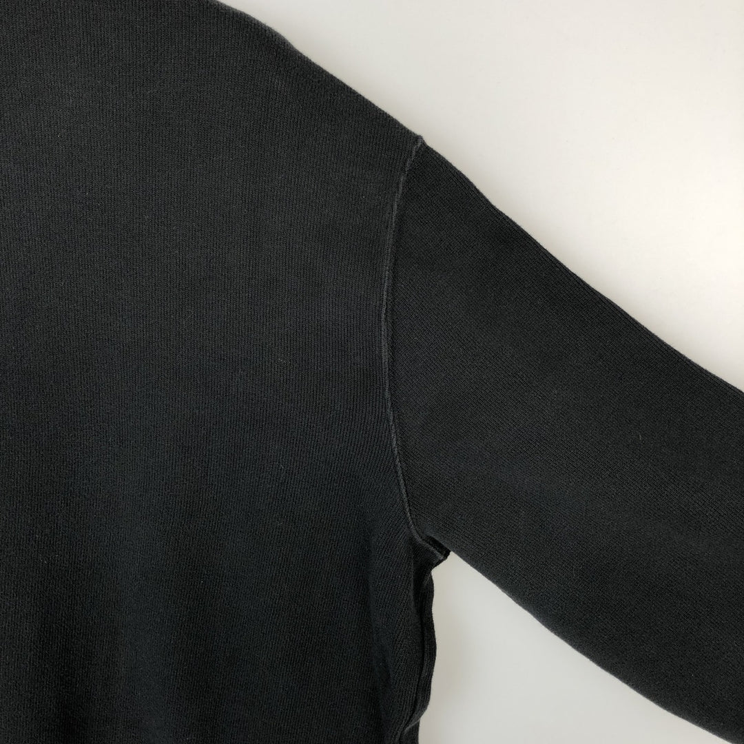 Ralph Lauren POLO by Ralph Lauren Half-Zip Sweatshirt, Men's XL cotton black type Vintage Second Hand