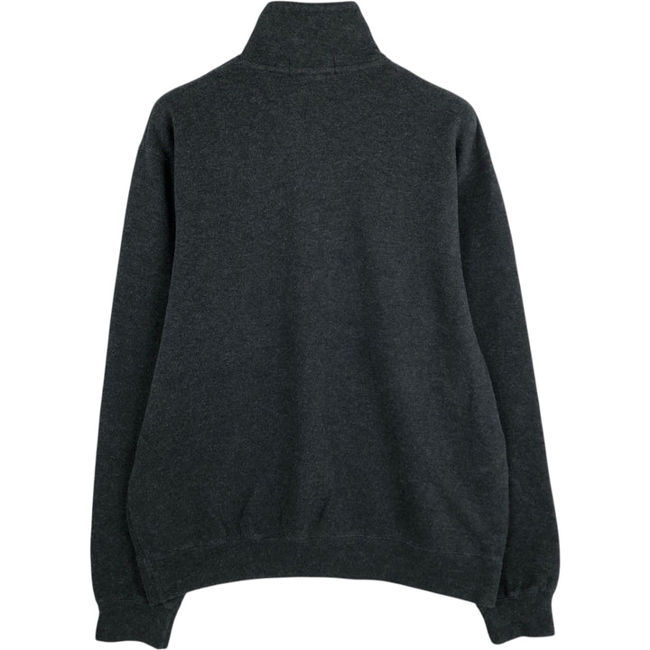 Ralph Lauren POLO by Ralph Lauren ribbed half-zip sweatshirt, men's M size cotton gray type Vintage Second Hand