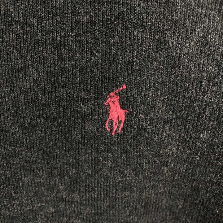 Ralph Lauren POLO by Ralph Lauren ribbed half-zip sweatshirt, men's M size cotton gray type Vintage Second Hand