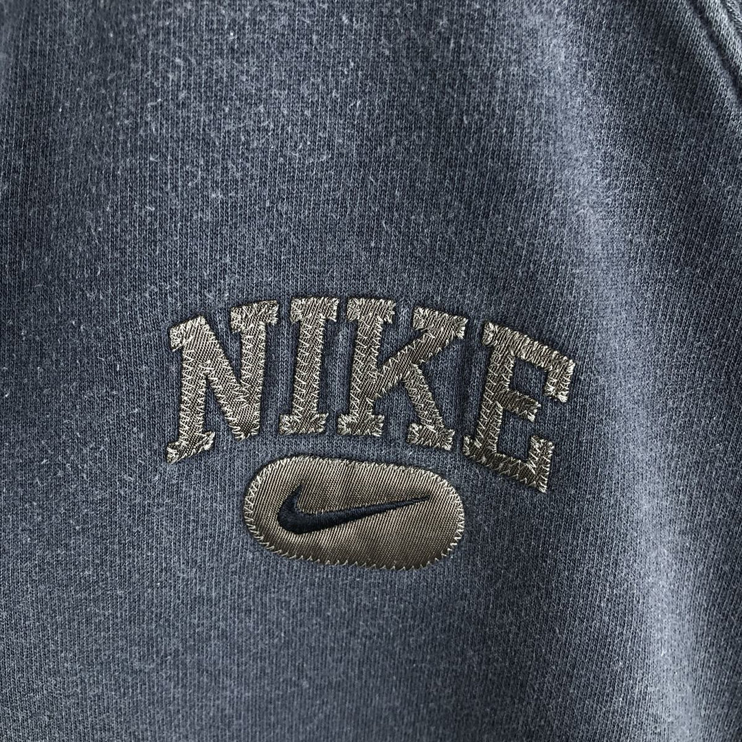 2000'S Nike Half-Zip Sweatshirt (Men's Size XL) cotton navy blue type Vintage Second Hand