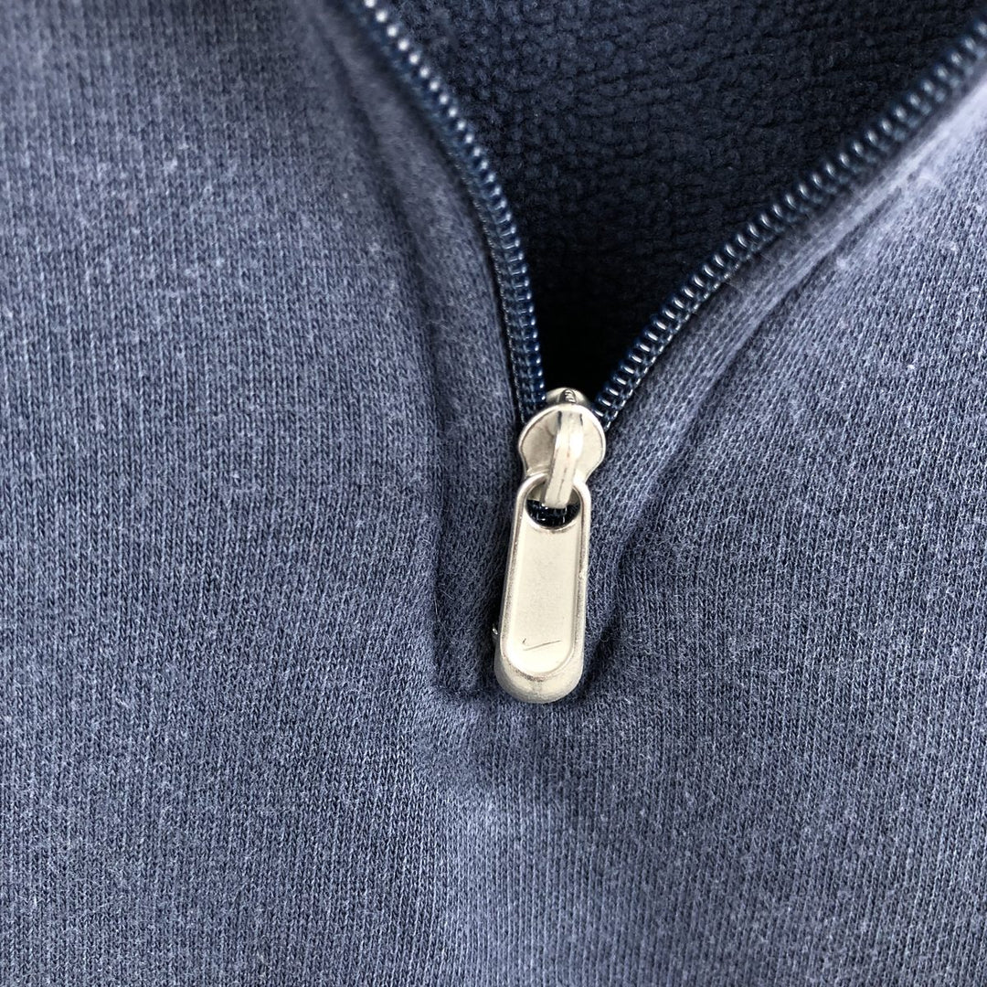 2000'S Nike Half-Zip Sweatshirt (Men's Size XL) cotton navy blue type Vintage Second Hand