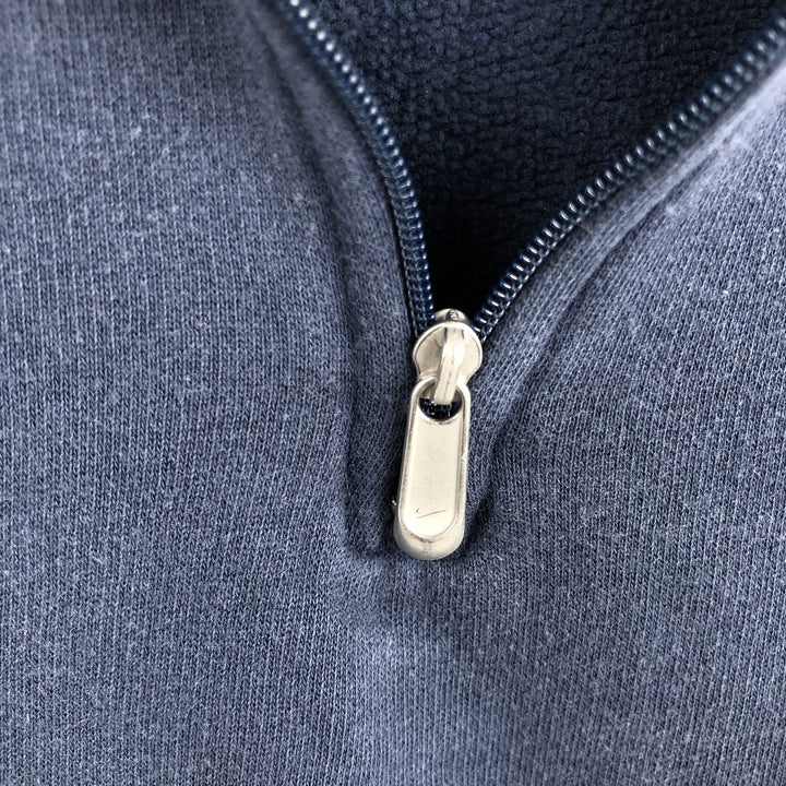 2000'S Nike Half-Zip Sweatshirt (Men's Size XL) cotton navy blue type Vintage Second Hand