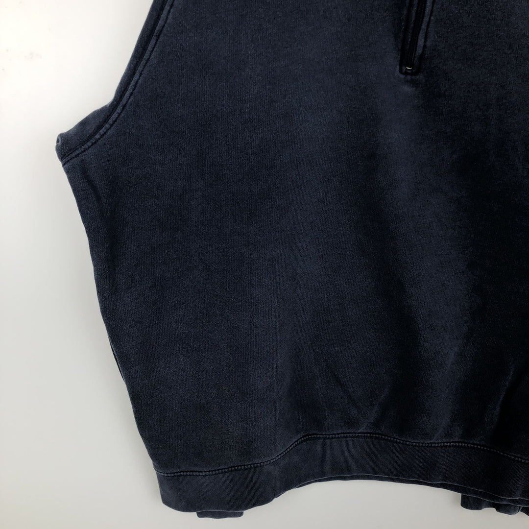 2000'S Nike Half-Zip Sweatshirt (Men's Size XL) cotton navy blue type Vintage Second Hand