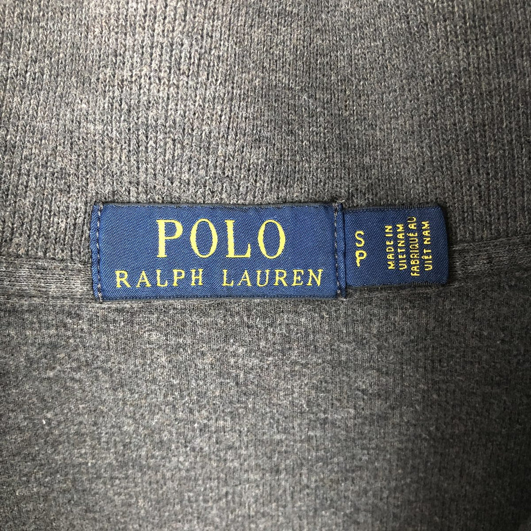 Ralph Lauren POLO RALPH LAUREN Half-Zip Sweatshirt, Men's S cotton gray type Vintage Second Hand