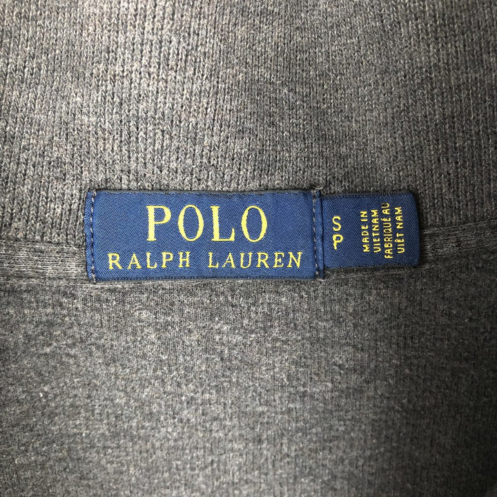 Ralph Lauren POLO RALPH LAUREN Half-Zip Sweatshirt, Men's S cotton gray type Vintage Second Hand