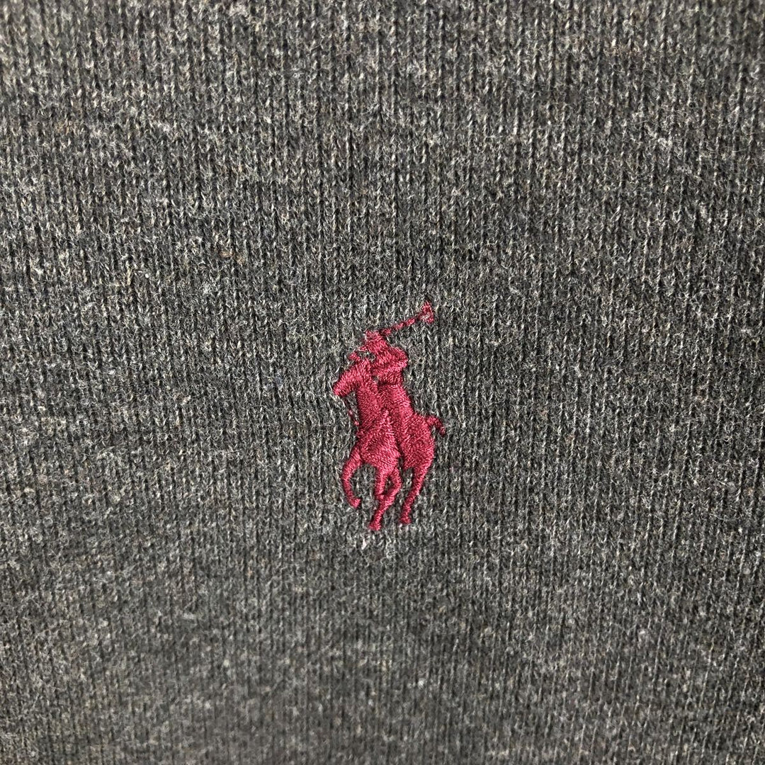 Ralph Lauren POLO RALPH LAUREN Half-Zip Sweatshirt, Men's S cotton gray type Vintage Second Hand