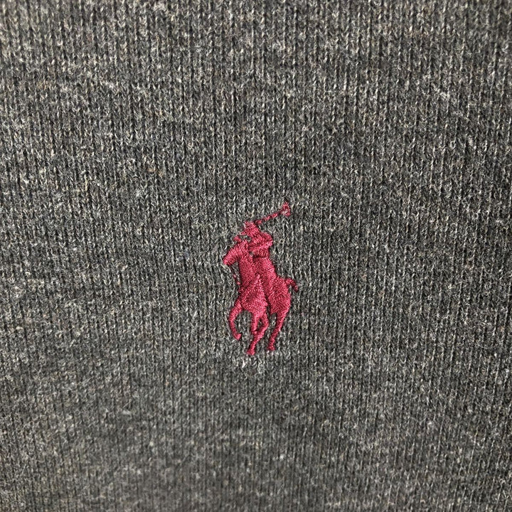 Ralph Lauren POLO RALPH LAUREN Half-Zip Sweatshirt, Men's S cotton gray type Vintage Second Hand
