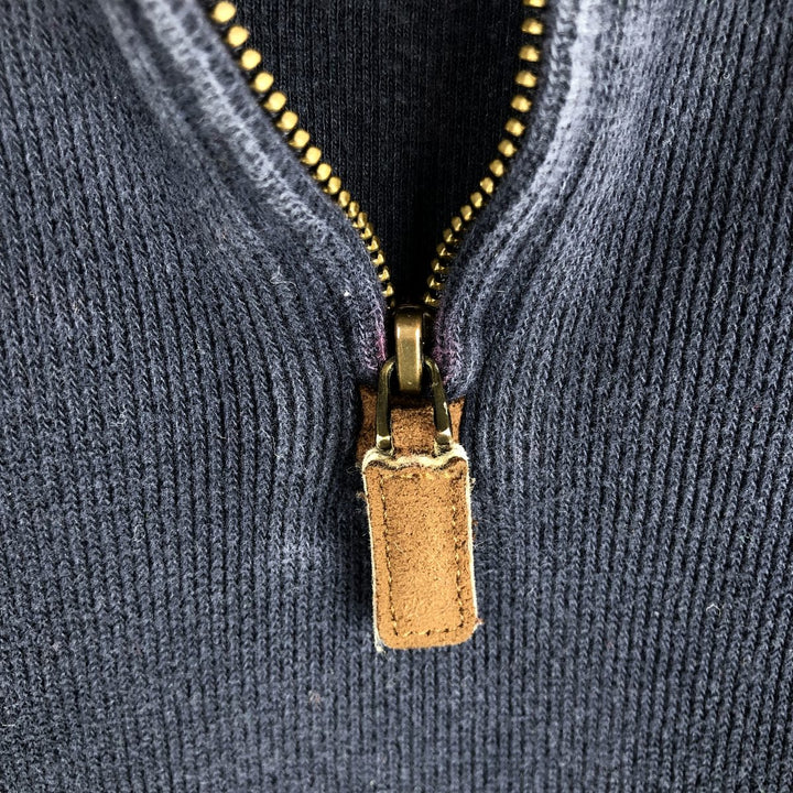 Ralph Lauren POLO by Ralph Lauren Half-Zip Sweatshirt, Men's Size L cotton navy blue type Vintage Second Hand